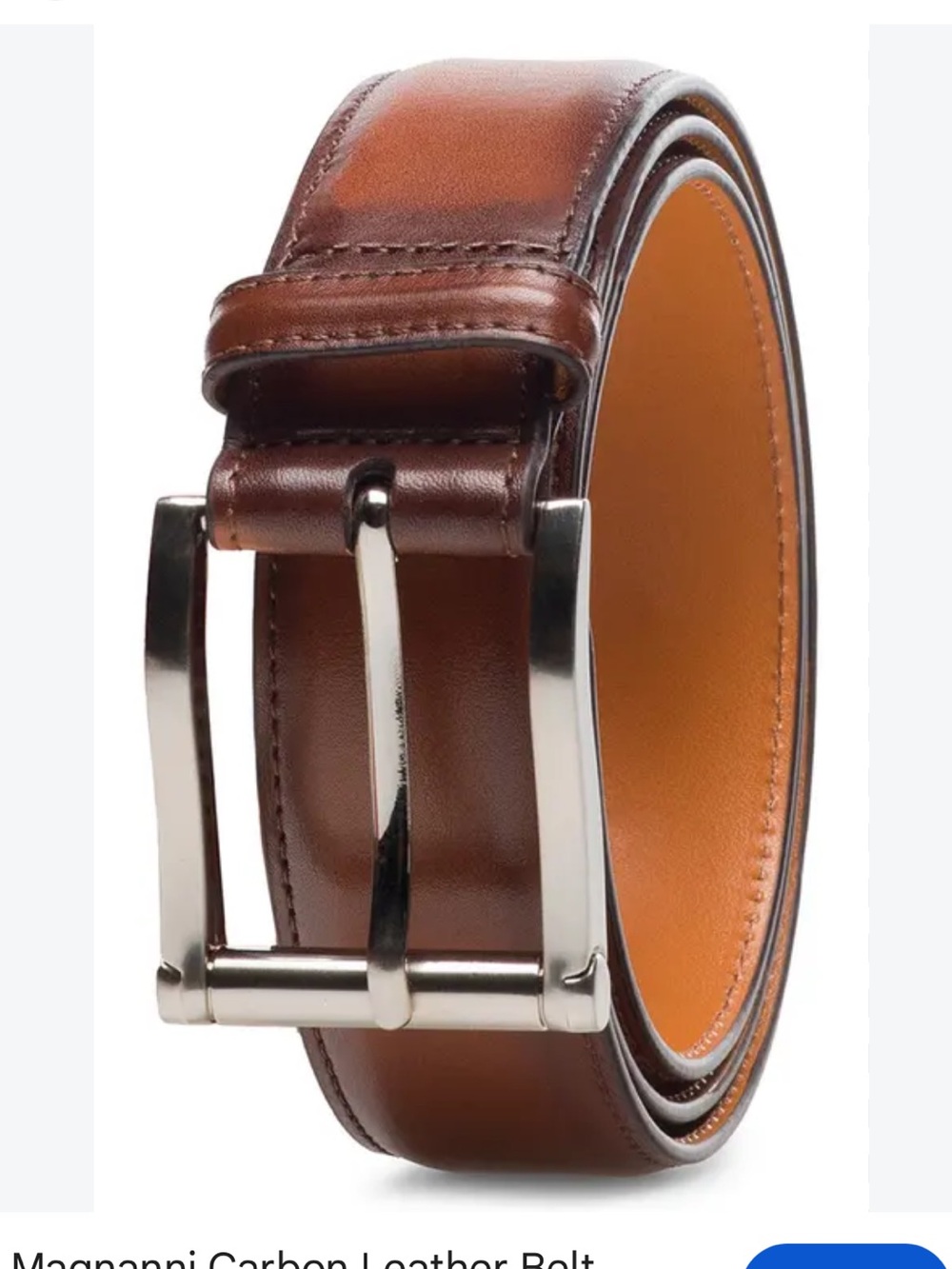 Magnánimo 42Men's Brown Leather Belt with Silver Buckle
